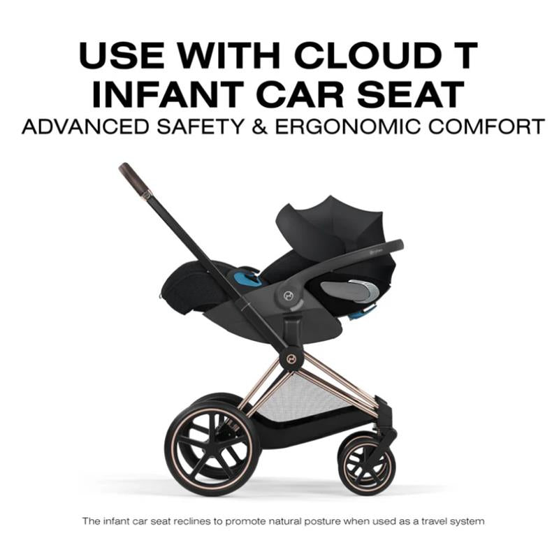 Cybex Priam Stroller Matte Black Frame/Coconut Brown Lux Seat Image 9