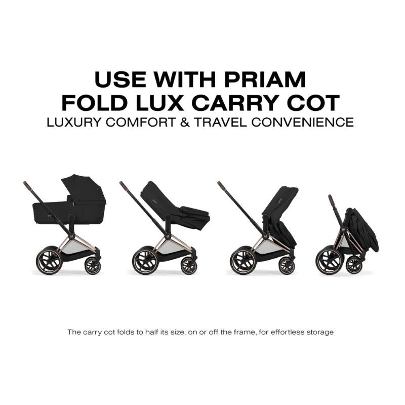 Cybex Priam Stroller Matte Black Frame/Cozy Beige Lux Seat Image 8
