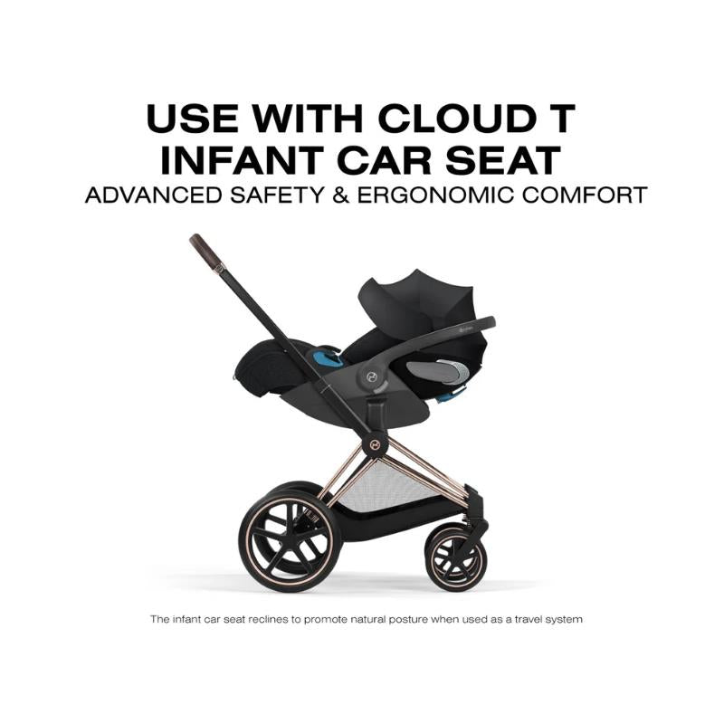 Cybex Priam Stroller Matte Black Frame/Cozy Beige Lux Seat Image 9