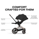 Cybex Priam Stroller Rose Gold Frame/Sepia Black Lux Seat Image 5