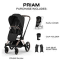 Cybex Priam Stroller Rose Gold Frame/Sepia Black Lux Seat Image 7