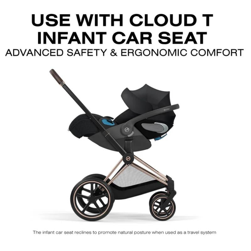 cybex rose gold stroller Cybex Priam Stroller Rose Gold Frame/Sepia Black Lux Seat
