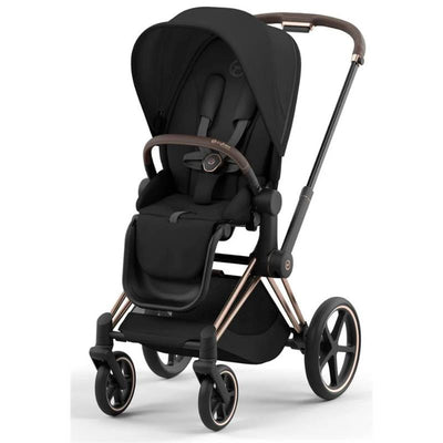 Cybex - Priam 4 Stroller Rose Gold Frame + Sepia Black Seat Pack Image 1