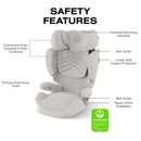 Cybex Solution T High-Back Booster Seat, City Grey Image 3