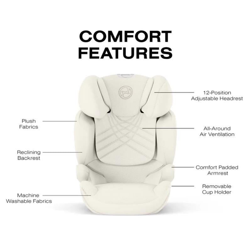 Cybex Solution T High-Back Booster Seat, Off White Image 3