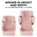 Cybex Solution T High-Back Booster Seat, Peach Pink Image 7