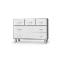 Dadada Boston 5-Drawer Dresser White Gray Image 1