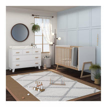 Dadada Boston 5-Drawer Dresser White With Natural Handles Image 3