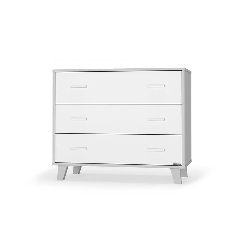 Dadada Brooklyn 3-Drawer Dresser White Gray Image 3