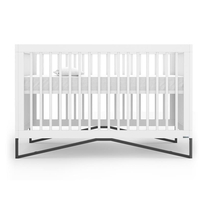 Dadada - Kenton 3-In-1 Convertible Crib, White/Black Image 4