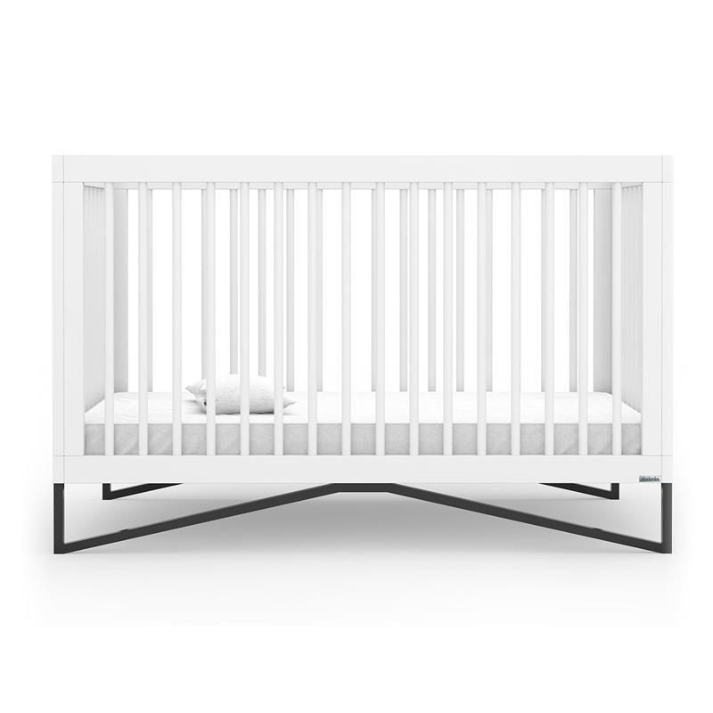 Dadada - Kenton 3-In-1 Convertible Crib, White/Black Image 6