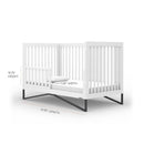 Dadada - Kenton 3-In-1 Convertible Crib, White/Black Image 8