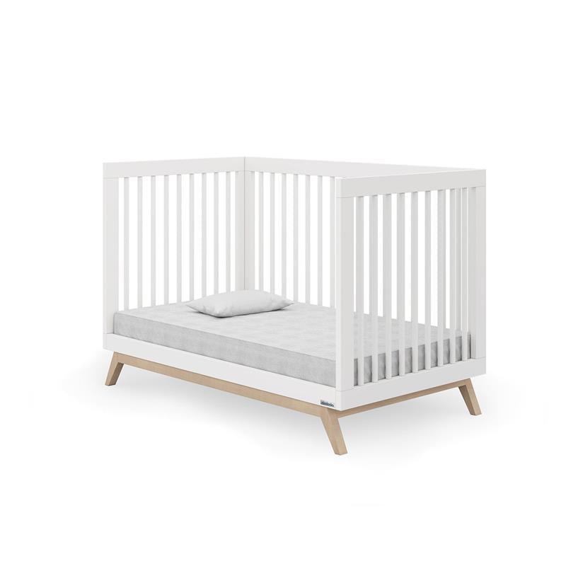 Dadada - Soho 3-In-1 Convertible Crib, White/Natural Image 4