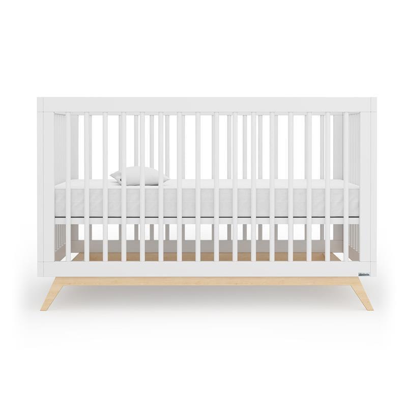Dadada - Soho 3-In-1 Convertible Crib, White/Natural Image 6