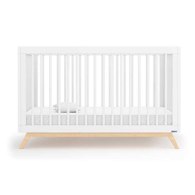 Dadada - Soho 3-In-1 Convertible Crib, White/Natural Image 7