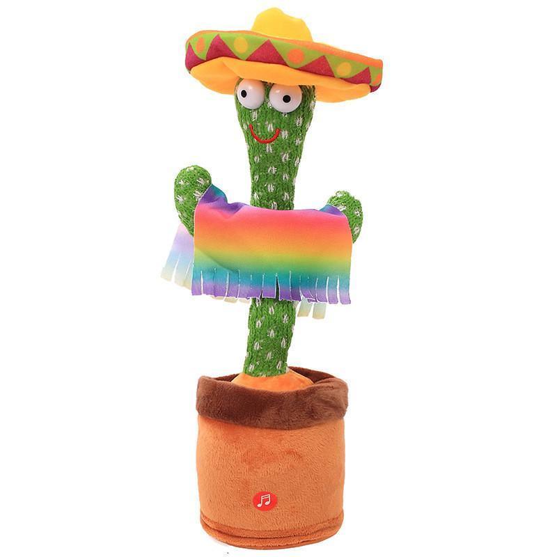 Dancing Mexican Plush Cactus, Stuffed Animated Toy Image 1