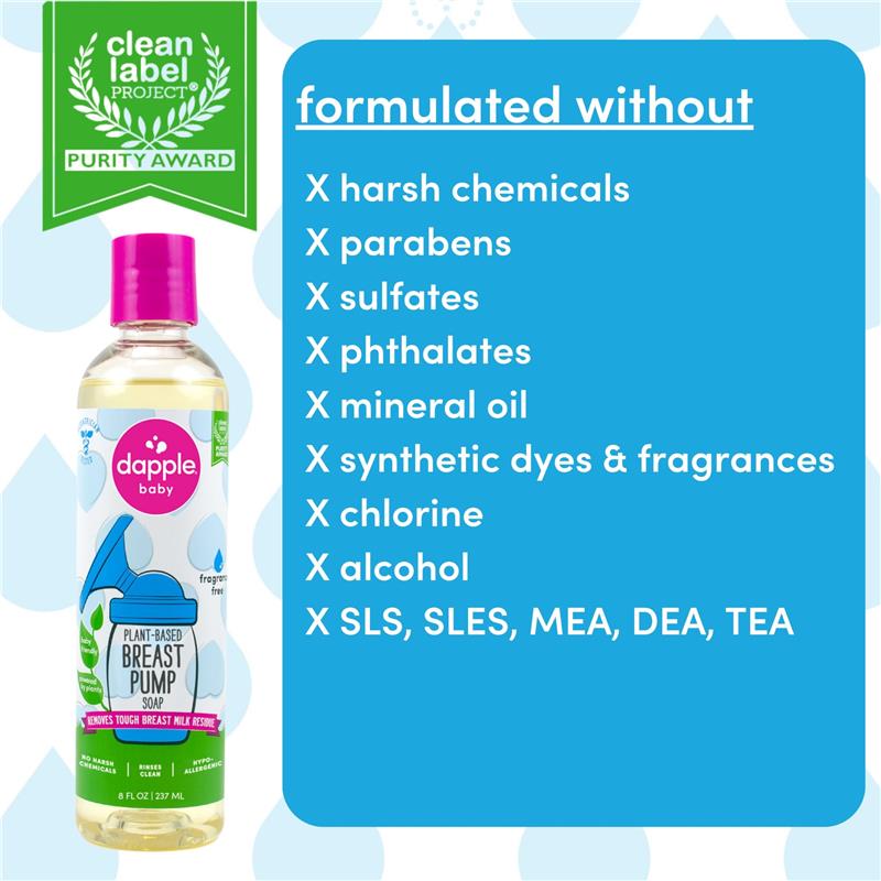 Dapple - Baby Breast Pump Soap, Fragrance Free, 8 Oz Image 4