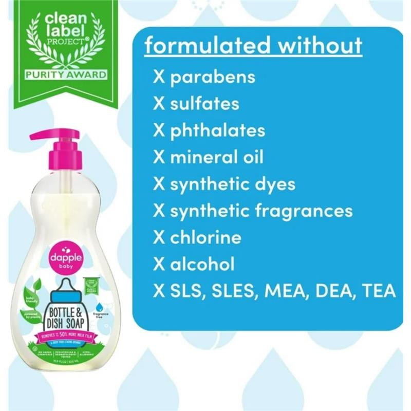 Dapple - Bottle & Dish Liquid, Citrus, 16.9 Oz Image 5