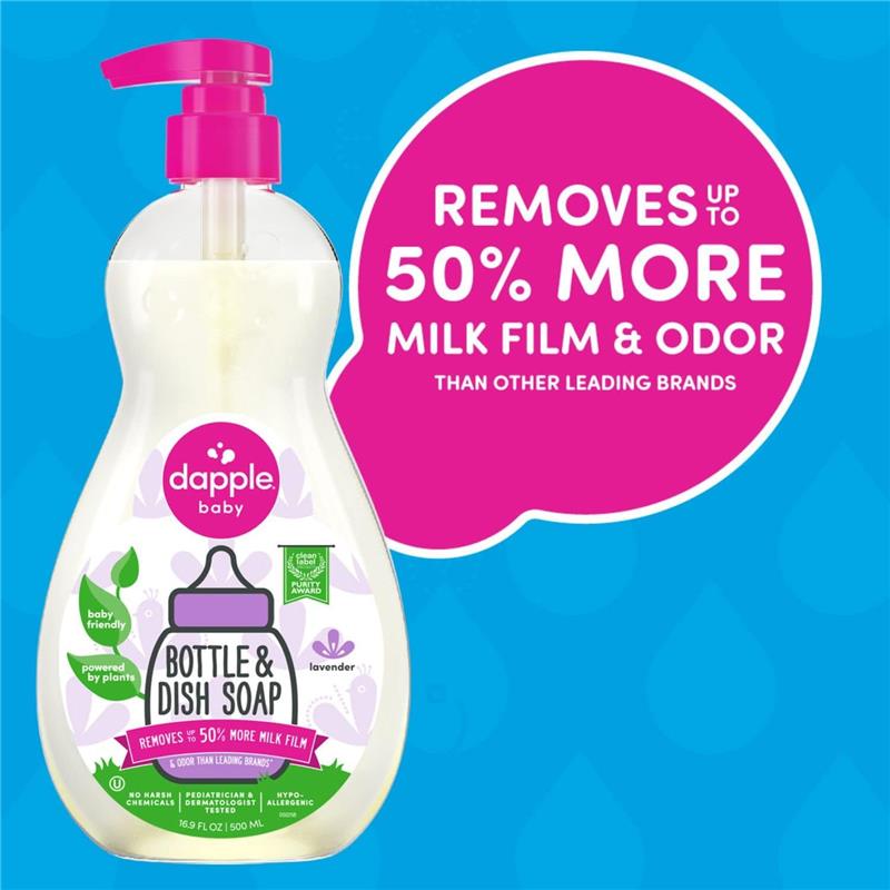Dapple - Bottle & Dish Liquid, Lavender 16.9 Oz Image 4