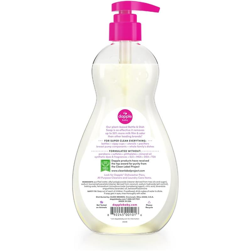 Dapple - Bottle & Dish Liquid, Lavender 16.9 Oz Image 5