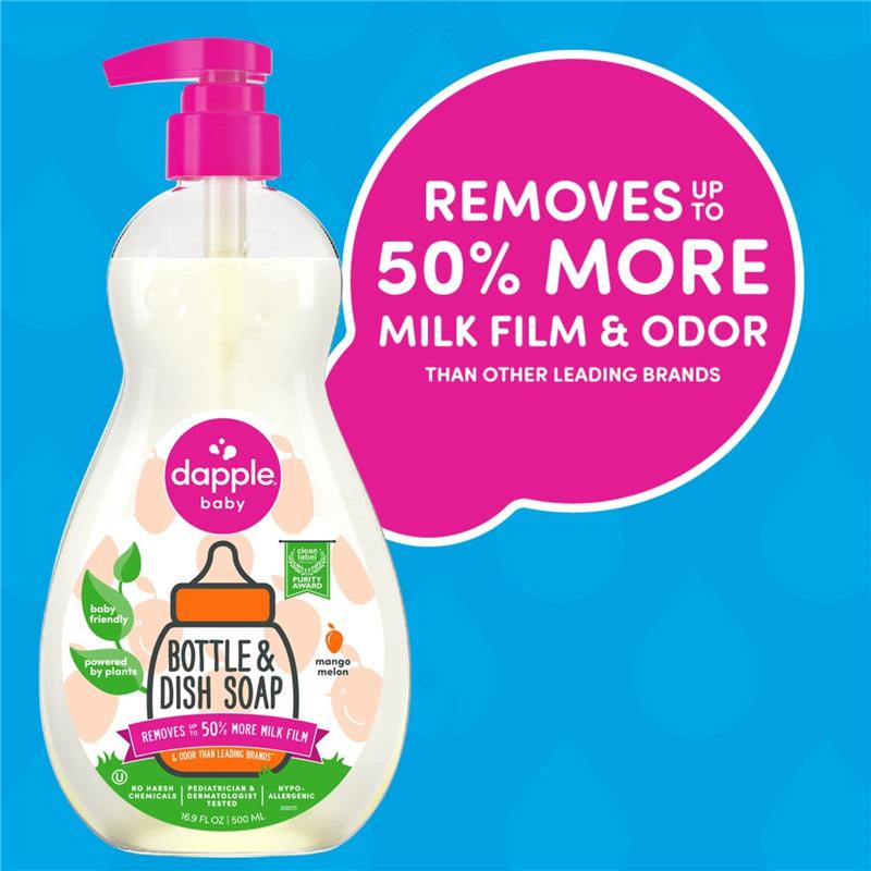 Dapple - Bottle & Dish Liquid, Mango & Melon, 16.9 Oz Image 2