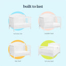 DaVinci Charlie 4-In-1 Convertible Baby Crib - White Image 4