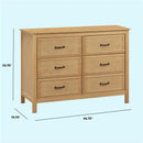 Davinci Charlie 6-Drawer Baby Dresser, Honey Image 4