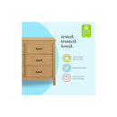 Davinci Charlie 6-Drawer Baby Dresser, Honey Image 5