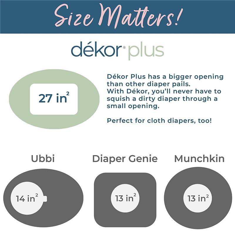 Dekor Plus Diaper Paiil, Soft Mint Image 5