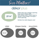 Dekor Plus Diaper Pail, Soft Blue Image 4