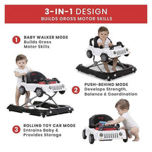 Delta 3-in-1 White Jeep Baby Activity Walker Image 2