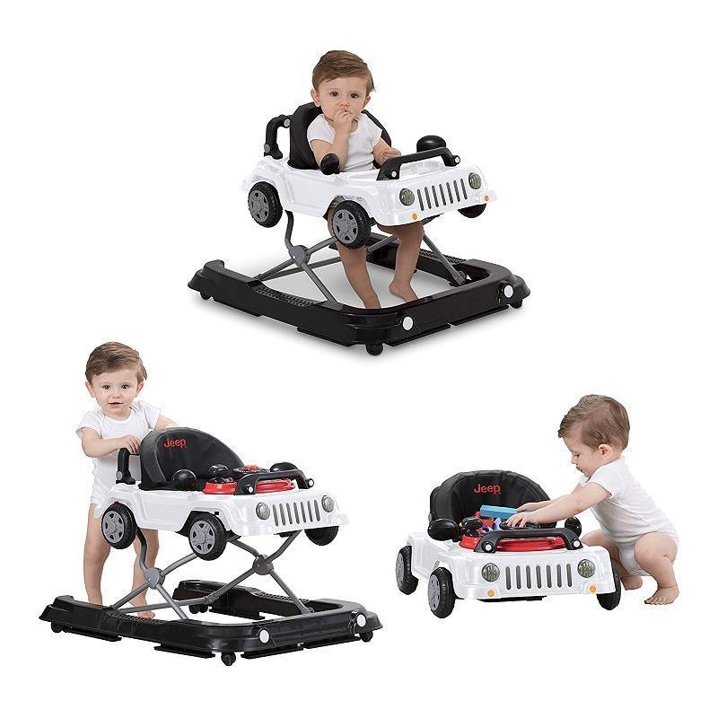 Delta 3-in-1 White Jeep Baby Activity Walker Image 9
