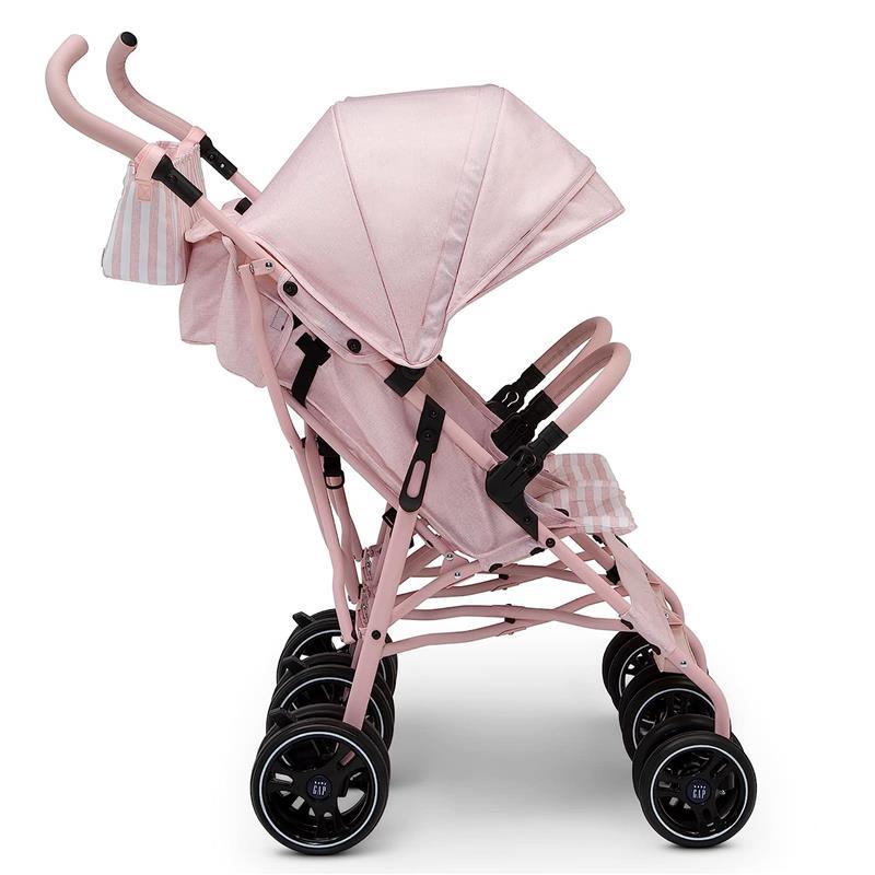 Delta Children - BabyGap Classic Side-by-Side Double Stroller, Pink Stripes Image 3