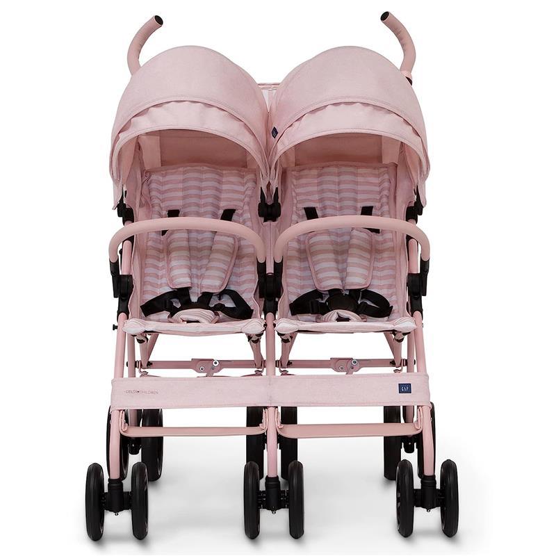 Delta Children - BabyGap Classic Side-by-Side Double Stroller, Pink Stripes Image 6