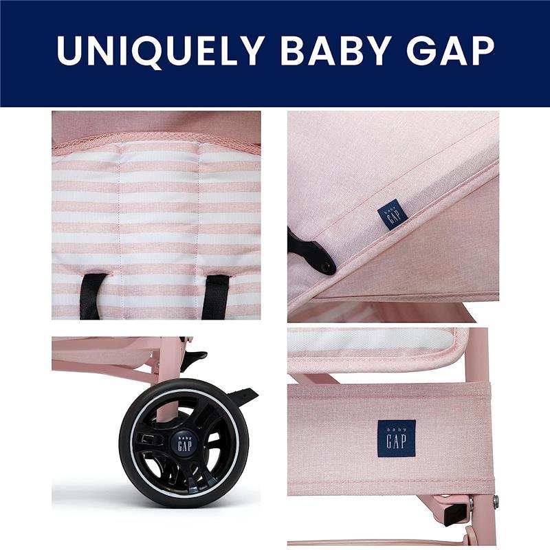 Delta Children - BabyGap Classic Stroller, Pink Stripes Image 5