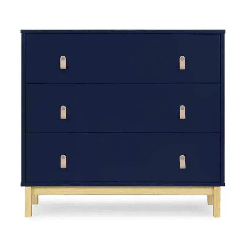 babyGap Legacy 3 Drawer Dresser with Leather Pulls - Navy with Natural babyGap Legacy 3 Drawer Dresser with Leather Pulls - Navy with Natural