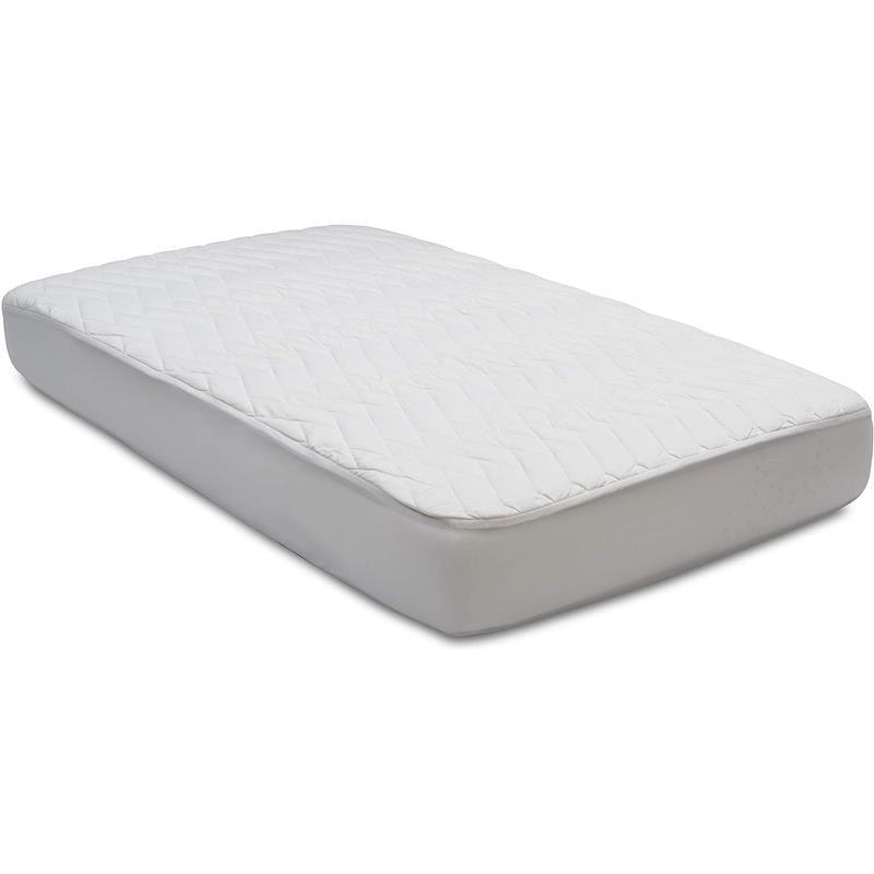 Delta Children - Beautyrest Fitted Baby Crib Mattress Pad Cover, White Image 4