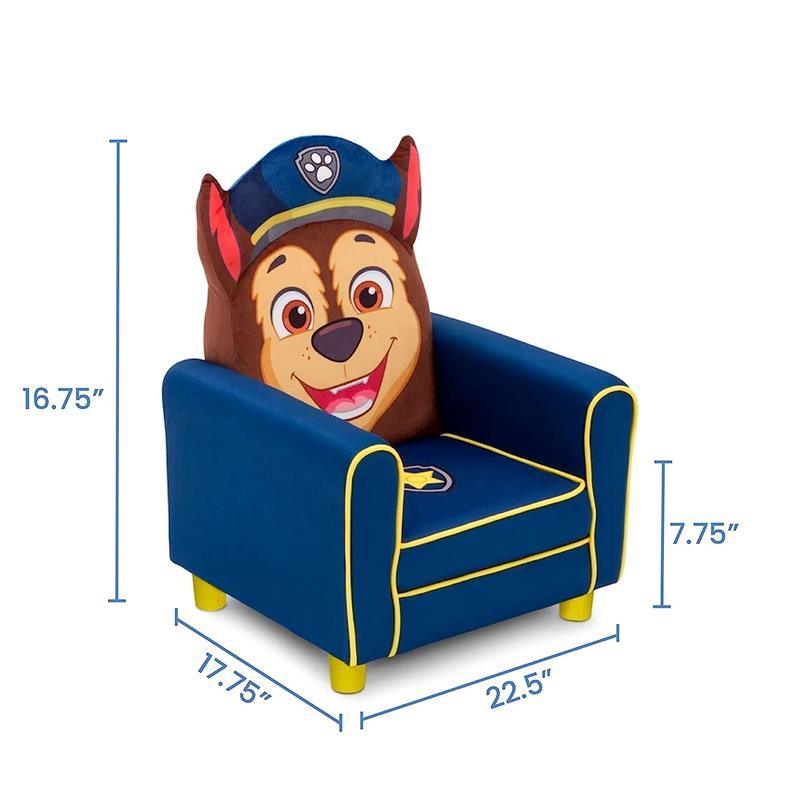 Delta Children - Figural Upholstered Kids Chair, Nick Jr. PAW Patrol Chase Image 3
