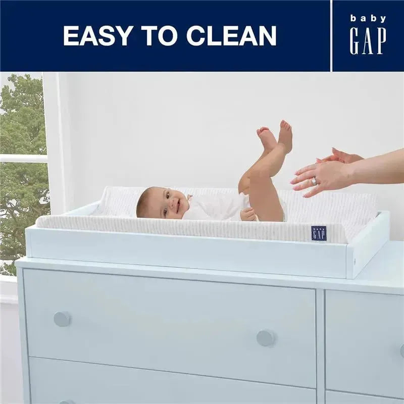 changing pad for dresser babyGap by Delta Children Contoured Changing Pad with Cooling Cover, Gray Stripe
