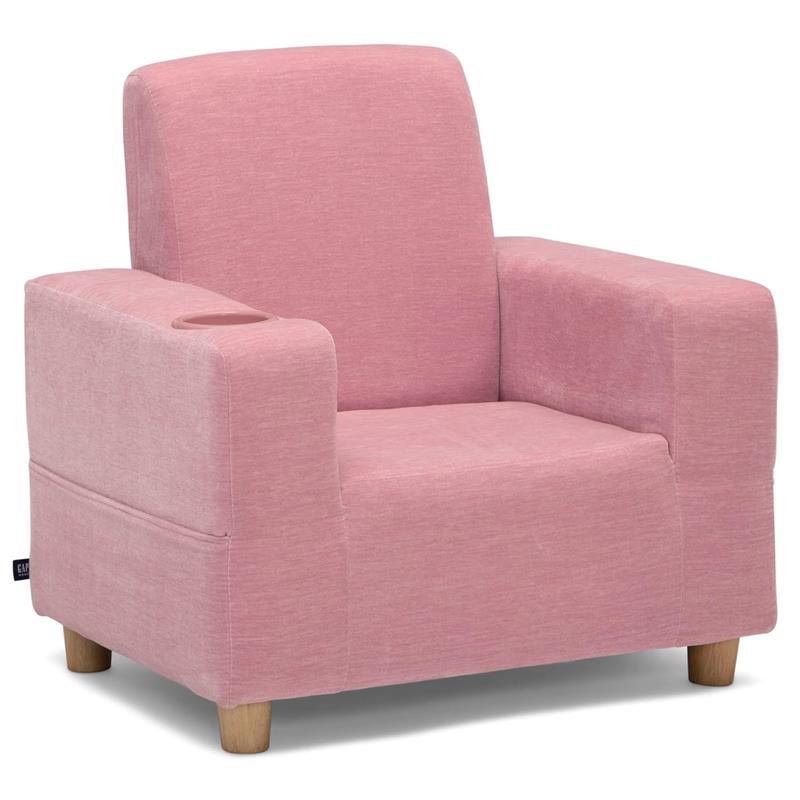 Delta Children - Gap Upholstered Kids Chair, Pink Blush Image 1