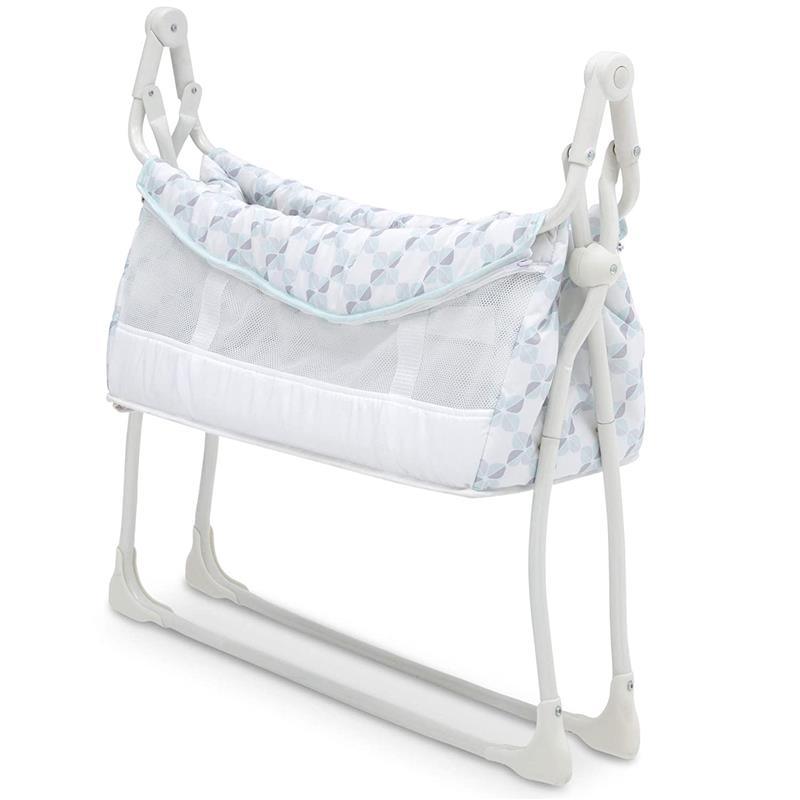 Delta - Deluxe Activity Sleeper Bedside Bassinet Folding Portable Crib For Newborns, Windmill Image 6