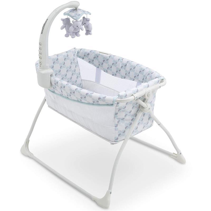 Delta - Deluxe Activity Sleeper Bedside Bassinet Folding Portable Crib For Newborns, Windmill Image 1