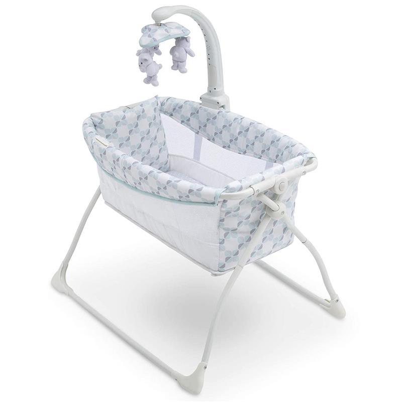 Delta - Deluxe Activity Sleeper Bedside Bassinet Folding Portable Crib For Newborns, Windmill Image 2