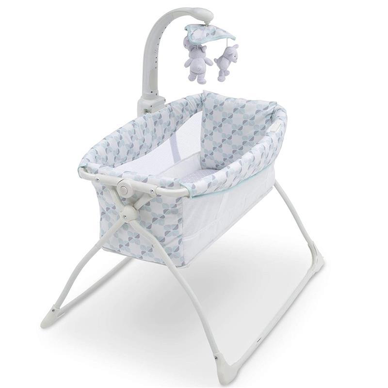 Delta - Deluxe Activity Sleeper Bedside Bassinet Folding Portable Crib For Newborns, Windmill Image 3