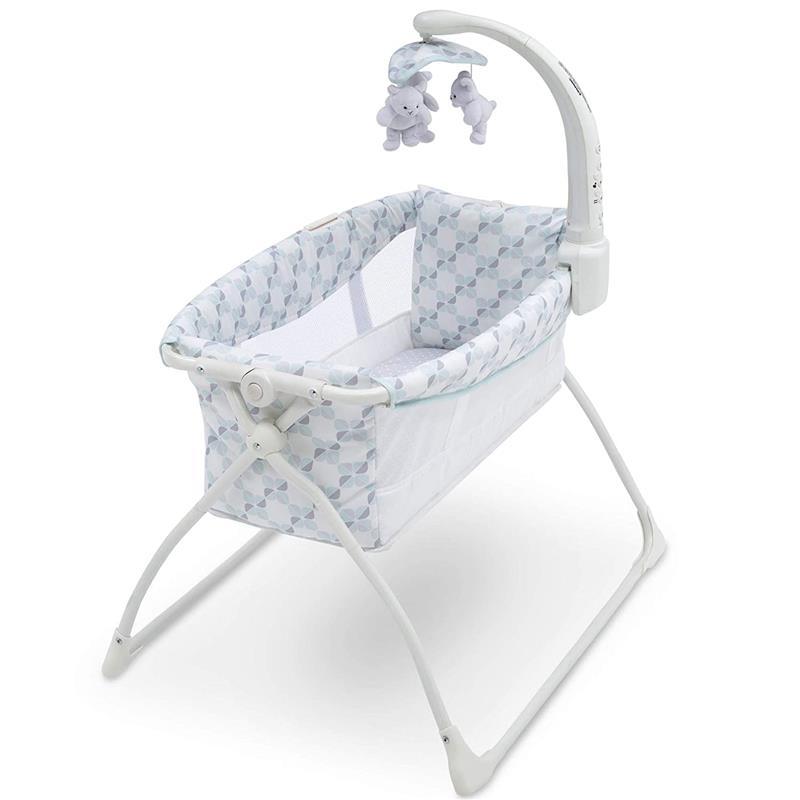 Delta - Deluxe Activity Sleeper Bedside Bassinet Folding Portable Crib For Newborns, Windmill Image 4
