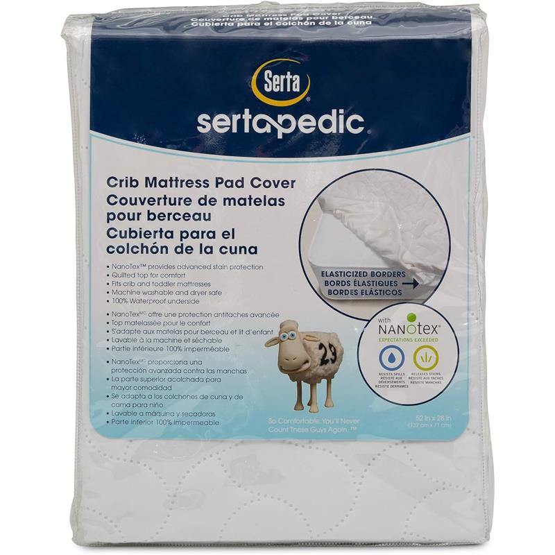 Delta - Sertapedic Crib Mattress Pad Cover With Nanotex Stain Repel And Release Image 3