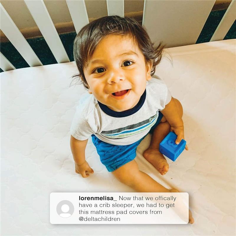 Delta - Sertapedic Crib Mattress Pad Cover With Nanotex Stain Repel And Release Image 4