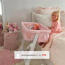 Delta - Whisper Bedside Bassinet, Grey Stripes  Image 10