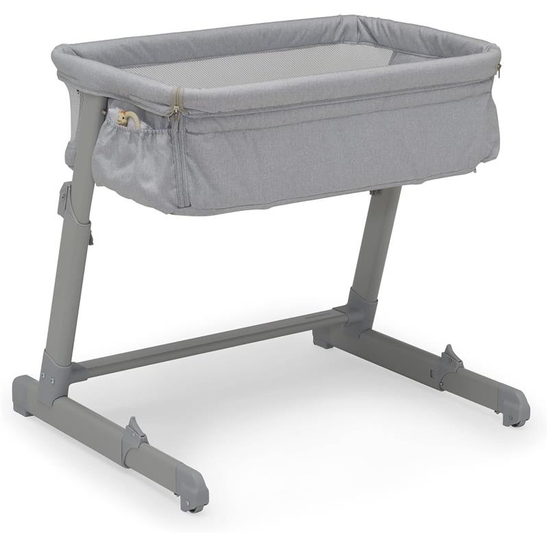 Delta - Whisper Bedside Bassinet, Grey Stripes  Image 3