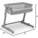 Delta - Whisper Bedside Bassinet, Grey Stripes  Image 7